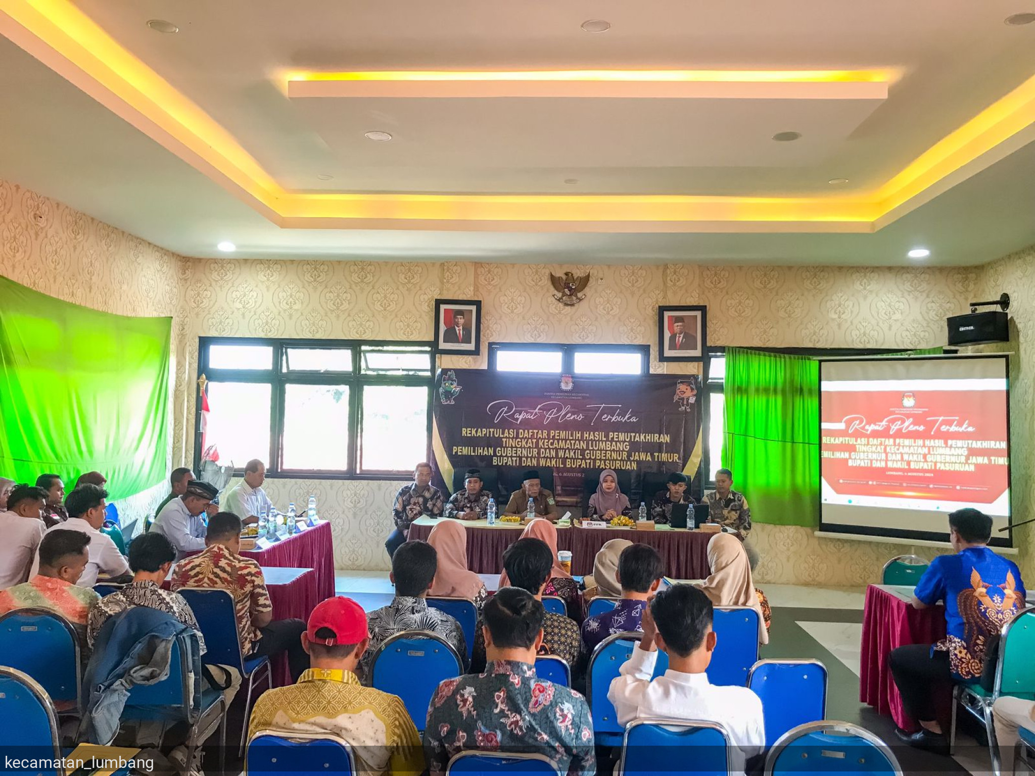 Rapat Pleno Terbuka Rekapitulasi Daftar Pemilih Hasil Pemutakhiran Tingkat Kecamatan Lumbang