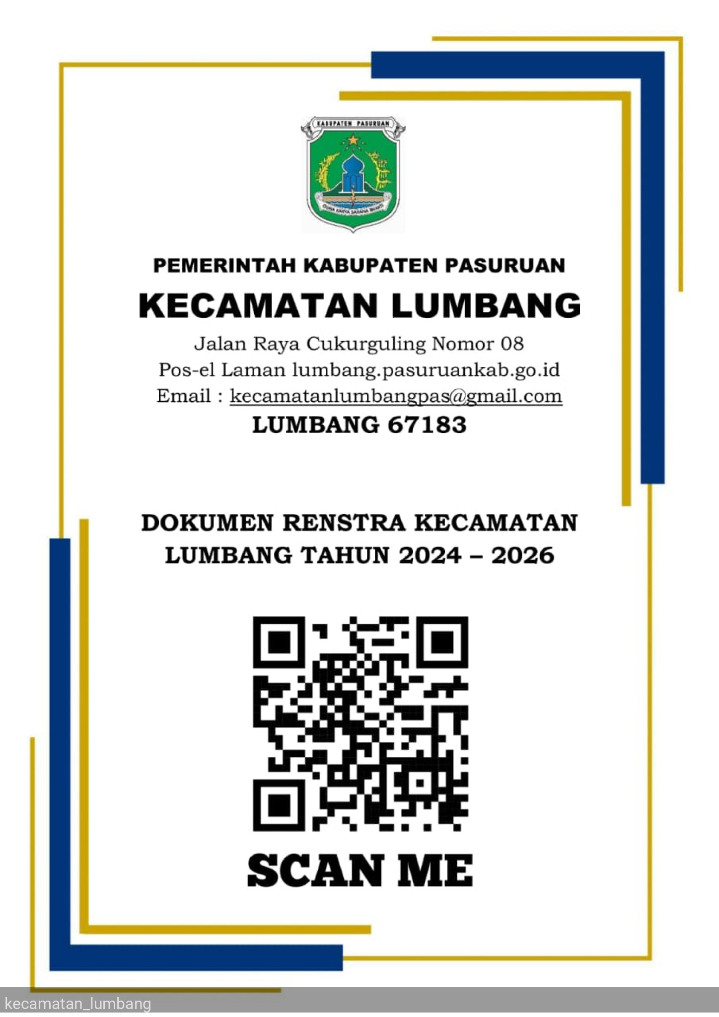 RENCANA STRATEGIS (RENSTRA) KECAMATAN LUMBANG KABUPATEN PASURUAN TAHUN 2024–2026