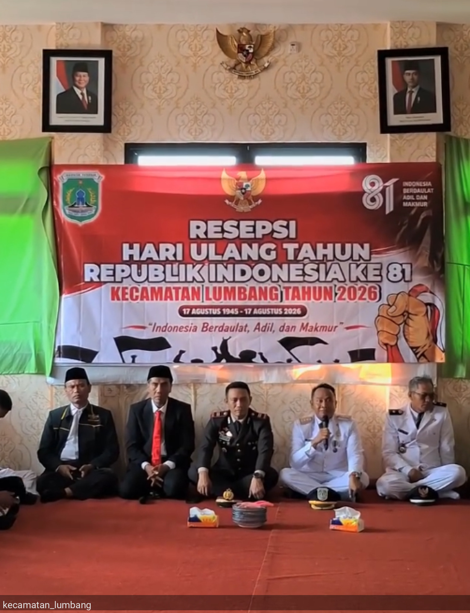 RESEPSI HARI ULANG TAHUN KE-81 KEMERDEKAAN REPUBLIK INDONESIA KECAMATAN LUMBANG